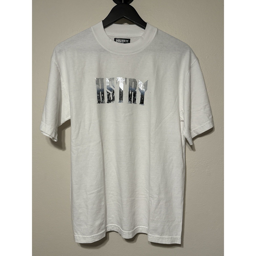 HSTRY By Nas NYC Skyline Logo Tee White Hip Hop Streetwear Shirt Small